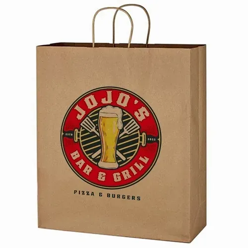 Kraft Paper Tote Bags - Custom Cups Now