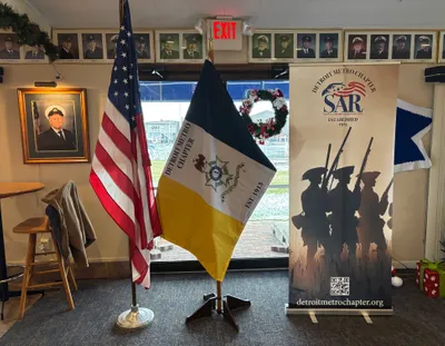 Rectangle Flag - The event was the organizations holiday party attended by around 30 people