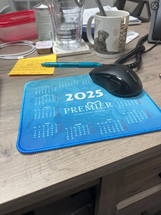CustomCupsNow.Com - Light Blue Calendar Mouse Pad