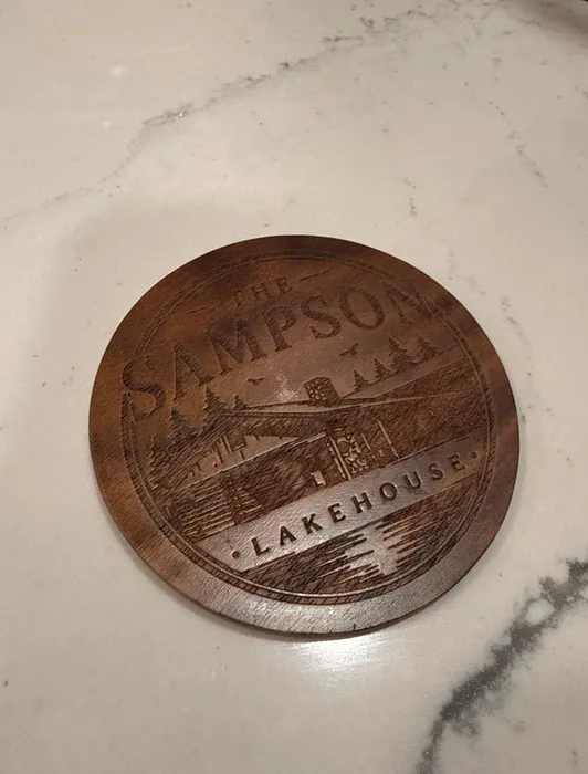 CustomCupsNow.Com - Custom Handmade Walnut Coaster