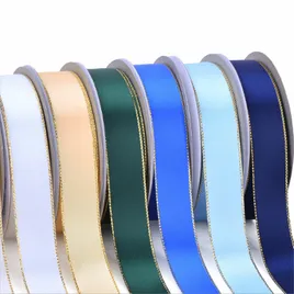 Metallic Edge Double Face Satin Ribbon - Custom Cups Now