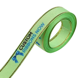 Metallic Edge Grosgrain Ribbon - Custom Cups Now
