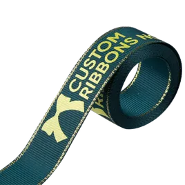 Metallic Edge Grosgrain Ribbon - Custom Cups Now