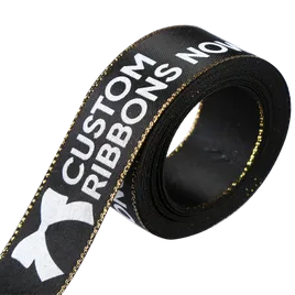 Metallic Edge Satin Ribbon - Custom Cups Now