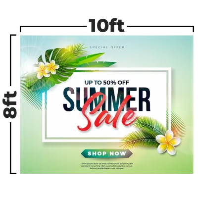 10 x 8 ft - Custom Cups Now