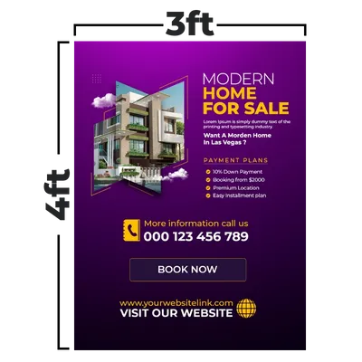 3 x 4 ft - Custom Cups Now