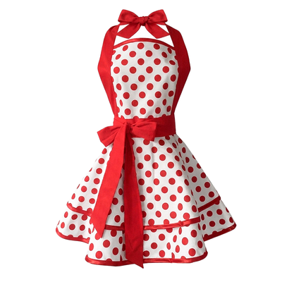 White with Red Polka Dots