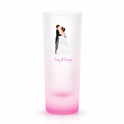 Radiant Base Frosted Tall Shot Glass - Custom Cups Now