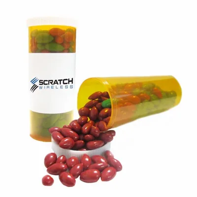 Small Promo Pill Bottles-Chocolate Sunflower Seeds - Custom Cups Now