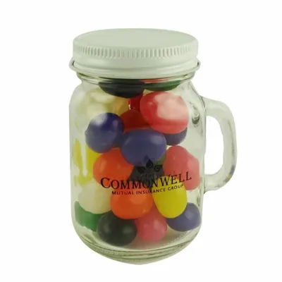 Glass Mini Mason Jars - Jelly Beans - Custom Cups Now
