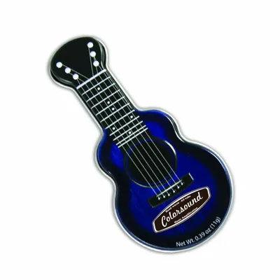 Blue Acoustic Guitar Shaped Mint Tin - Custom Cups Now