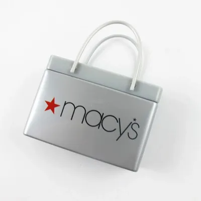 Silver Shopping Bag Tin - Custom Cups Now