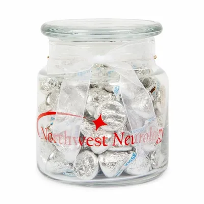 22oz. Glass Jar - Hershey's Chocolate Kisses - Custom Cups Now