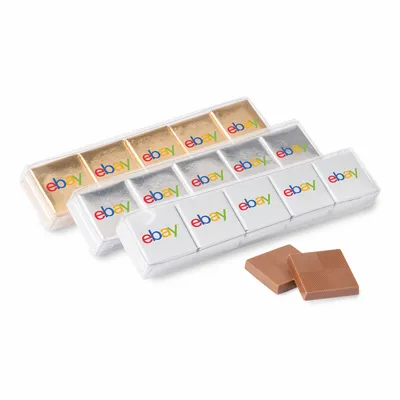 Ten Piece Chocolate Foiled Square Acetate- Full Color - Custom Cups Now