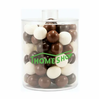 Cylinder Acrylic Gift Jars - Malt Balls - Custom Cups Now