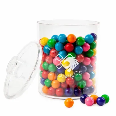 Cylinder Acrylic Gift Jars - Gumballs - Custom Cups Now