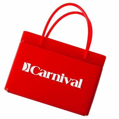 Red Shopping Bag Tin - Custom Cups Now