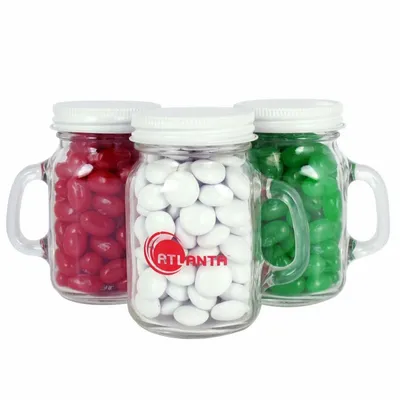 Glass Mini Mason Jars - Chocolate Buttons - Custom Cups Now