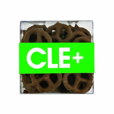 Square Acetates - Milk Chocolate Mini Pretzels - Custom Cups Now