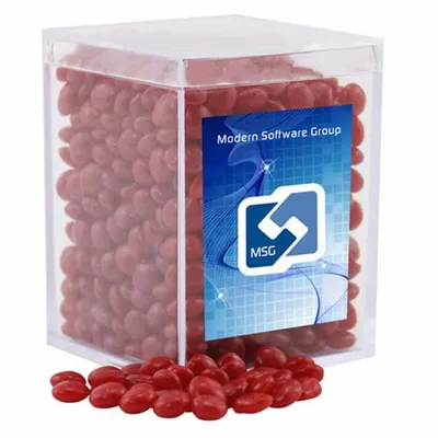 Acrylic Box with Red Hots - Small - Custom Cups Now