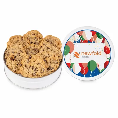 Fresh Beginnings Oatmeal Raisin Cookie Tin (Small) - Custom Cups Now