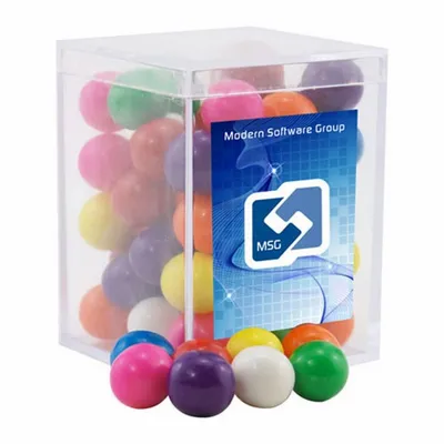 Acrylic Box with Gumballs - Small - Custom Cups Now
