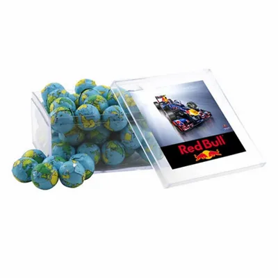 Acrylic Box with Chocolate Globes - Large - Custom Cups Now