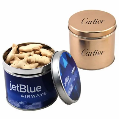 Round Tin with Animal Crackers - SBF4100 - Custom Cups Now