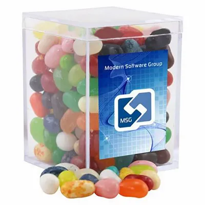 Small Acrylic Candy Box with Jelly Belly - Custom Cups Now