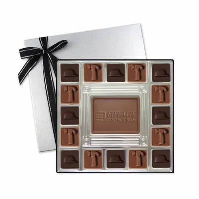 Custom Chocolate Squares Gift Box (13 1/2oz.) - Custom Cups Now