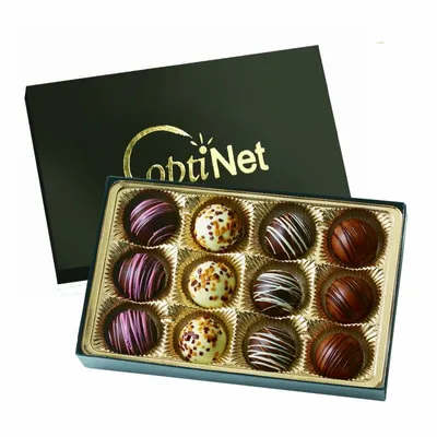 Truffle Gift Box with 12 Truffles - Custom Cups Now