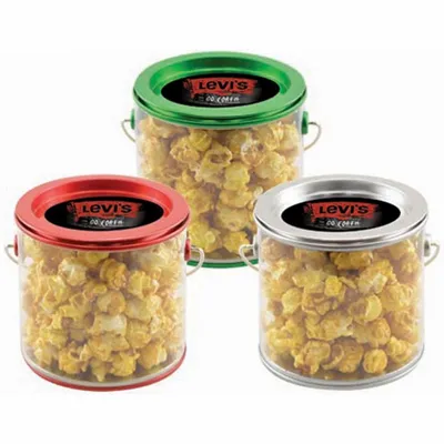 Tin Pail with Caramel Popcorn - Custom Cups Now