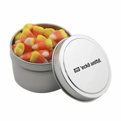 Round Tin with Candy Corn - SBF3100 - Custom Cups Now