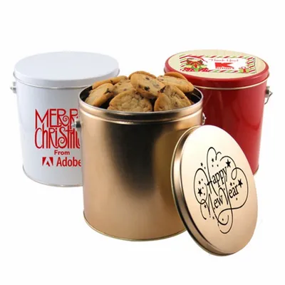 1 Gallon Gift Tin with Cookies - Custom Cups Now