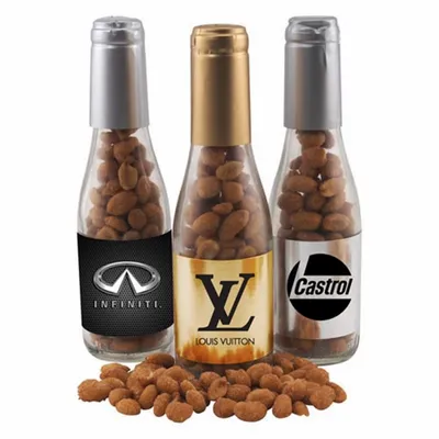 Champagne Bottle - Honey Roasted Peanuts 8" - Custom Cups Now