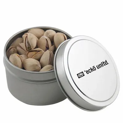 Round Tin with Pistachios - SBF3100 - Custom Cups Now