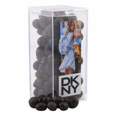 Acrylic Box with Chocolate Espresso Beans - Medium - Custom Cups Now