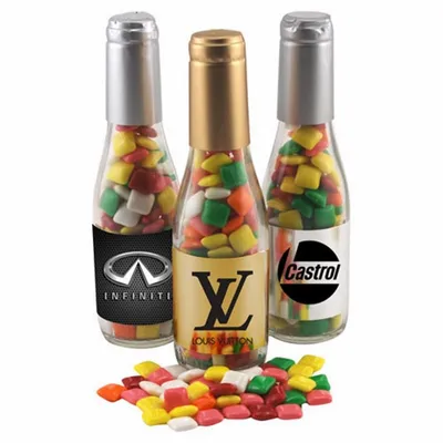 Champagne Bottle w/ Mini Chicklets 8" - Custom Cups Now