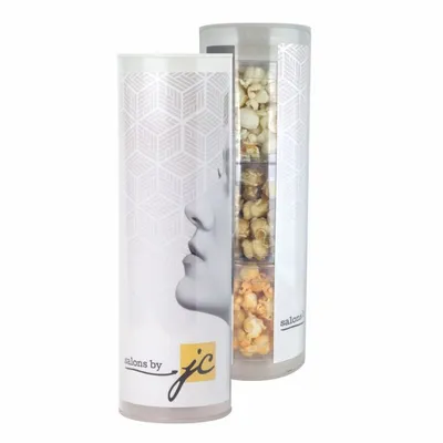 3 Piece Gift Tube with Popcorn - Custom Cups Now