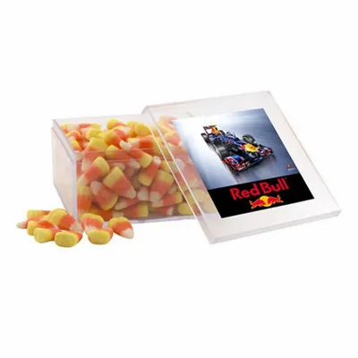 Acrylic Box with Candy Corn - Large - Custom Cups Now