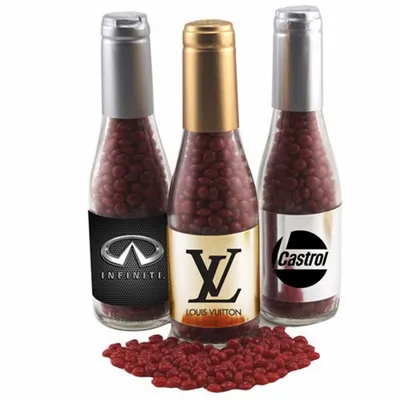 Champagne Bottle with Red Hots 8" - Custom Cups Now