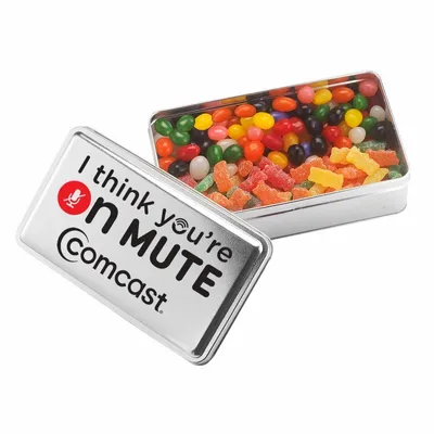 2-Share Tin - Sour Kids/Assorted Jelly Beans - Custom Cups Now