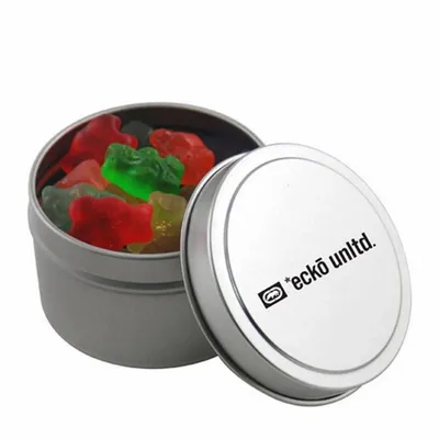 Round Tin with Gummy Bears - SBF3100 - Custom Cups Now