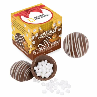 Hot Chocolate Bomb Gingerbread Flavor in Full Color Box - Custom Cups Now