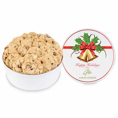 Fresh Beginnings Cranberry Cookie Tin (Large) - Custom Cups Now