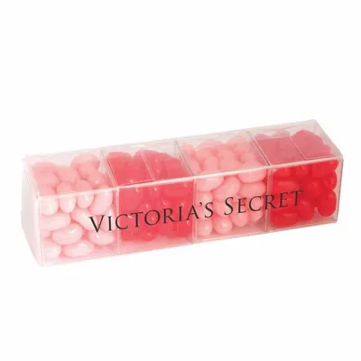 4 Cube Acetate Gift Box with Jelly Belly Jelly Beans - Custom Cups Now
