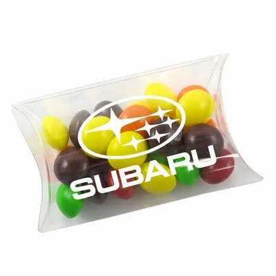 Small Pillow Acetate Box with Skittles - Custom Cups Now