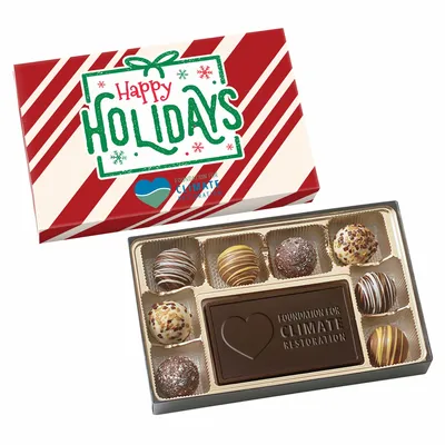 Truffle Gift Box Full Color Lid with 8 Truffles - Custom Cups Now