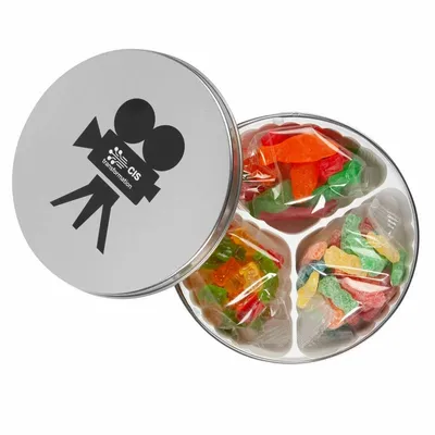 Clever Candy Movie Reel Tin - Confections - Custom Cups Now