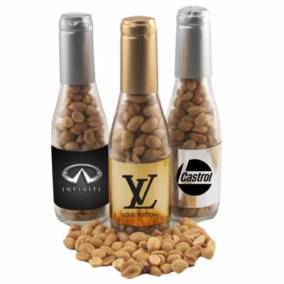 Champagne Bottle with Peanuts 8" - Custom Cups Now